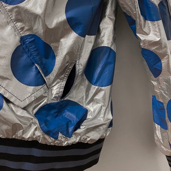 *SOLD* Marc Jacobs silver blue metallic bomber jacket - Picture 5 of 10